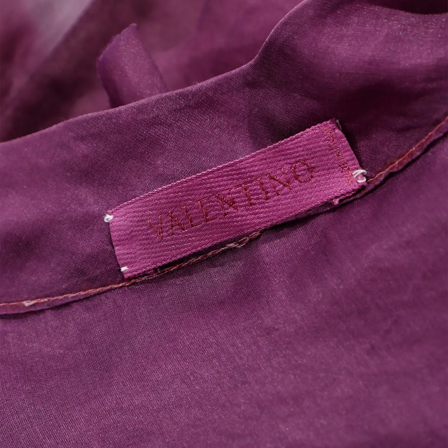 2005 Valentino Garavani Purple Silk Organza Sleeveless Blouse