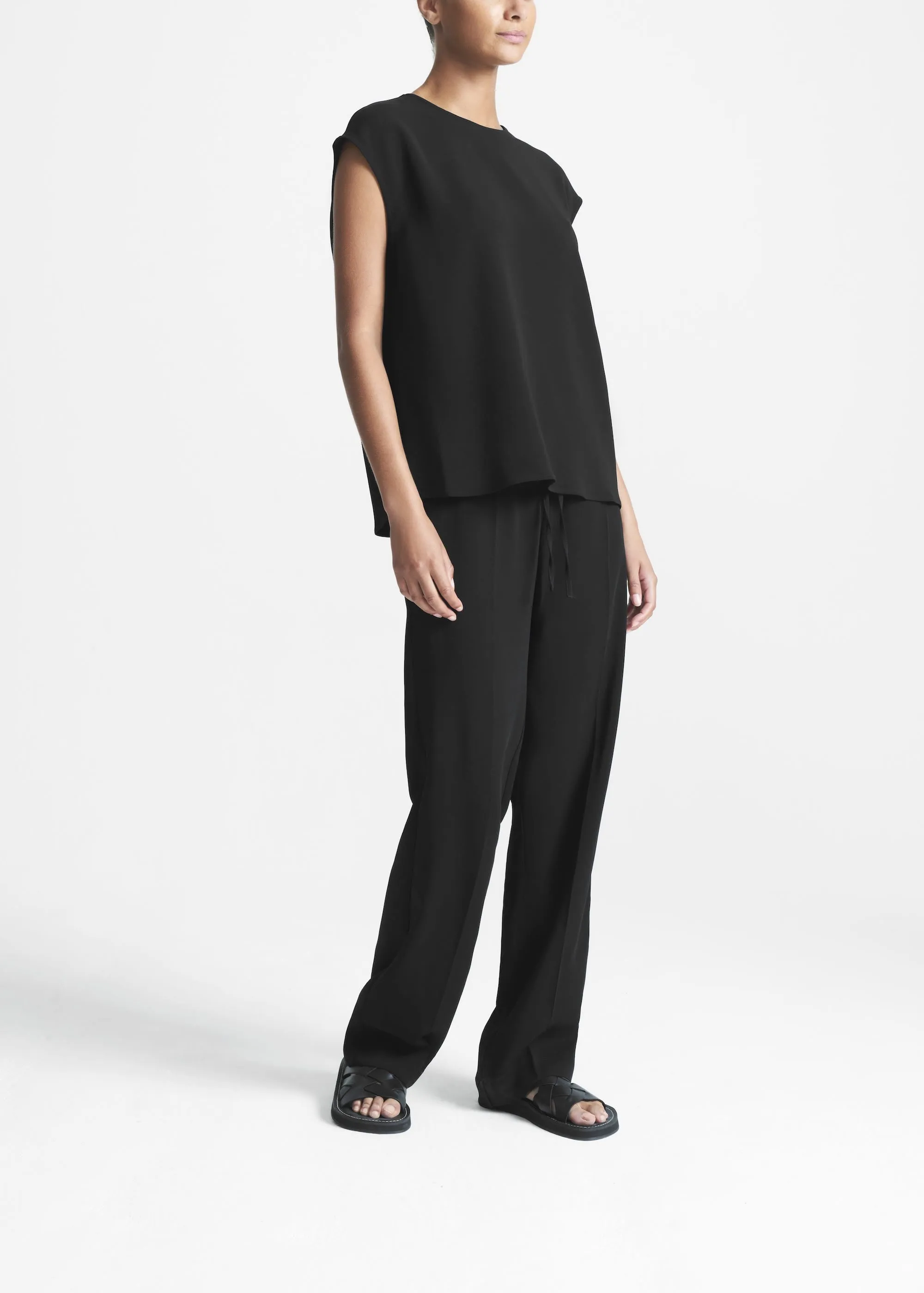 Aurelia Trouser Black Viscose Crepe