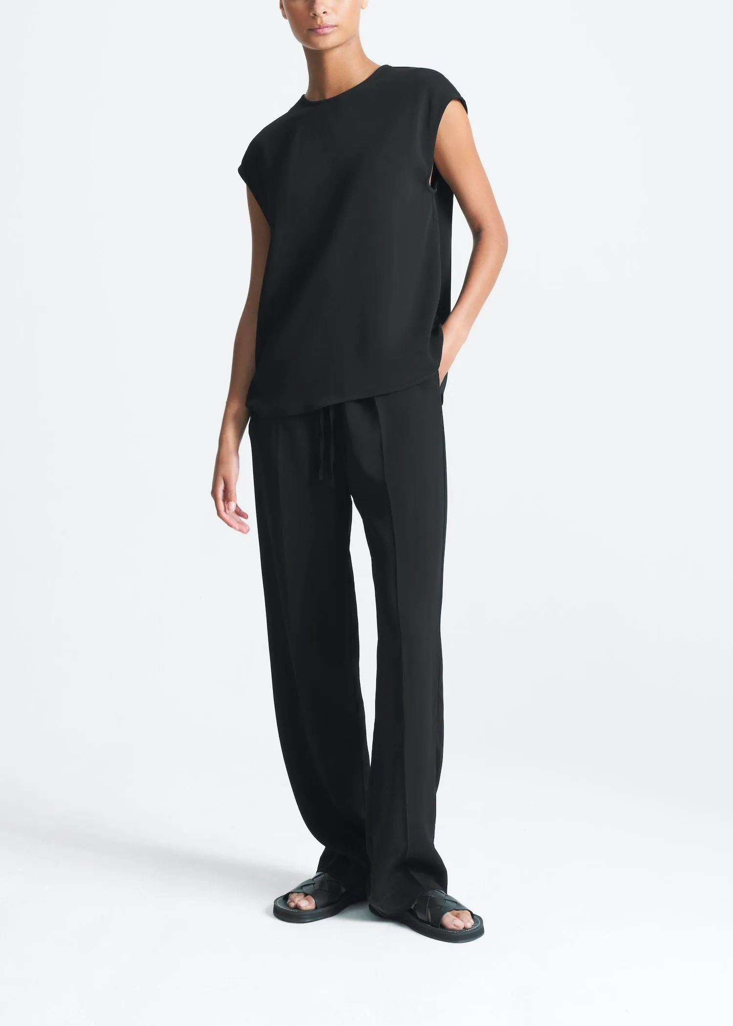 Aurelia Trouser Black Viscose Crepe