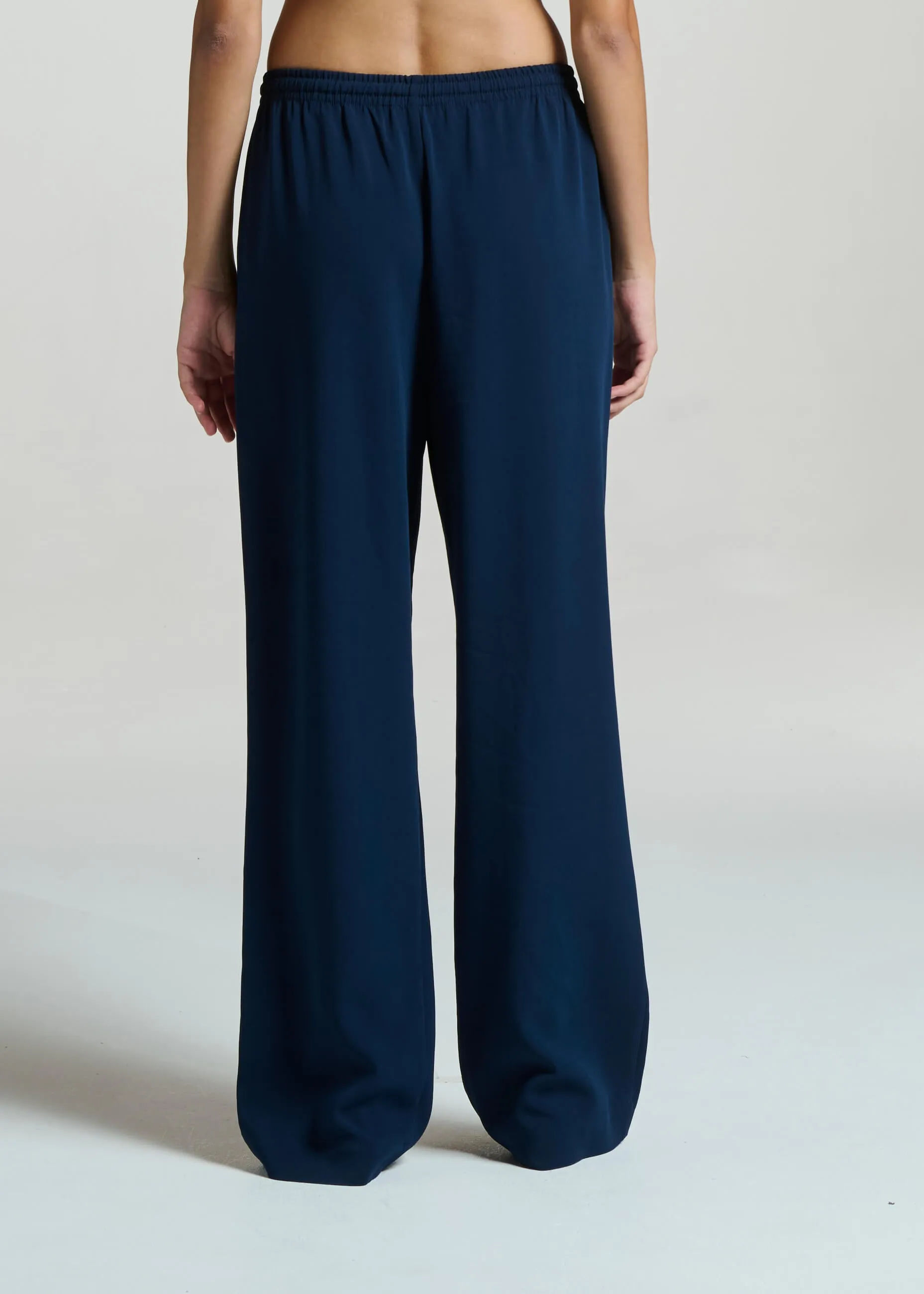 Aurelia Trouser Navy Viscose Crepe