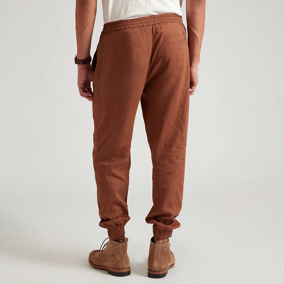 B77 Men's Casual And Chic Linen Jogger Pants