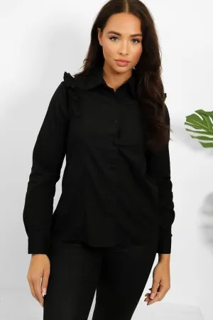 Black Frill Details Shirt