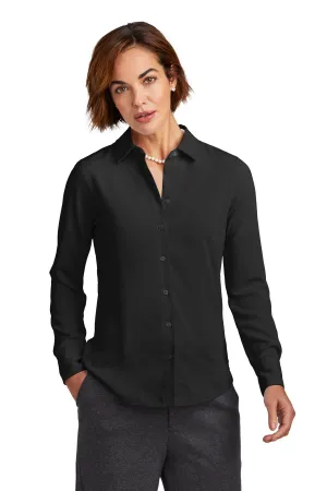 Brooks Brothers Women's Full-Button Satin Blouse