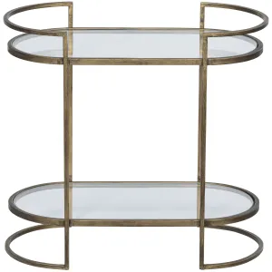 Capital Antique Brass Metal Side Table