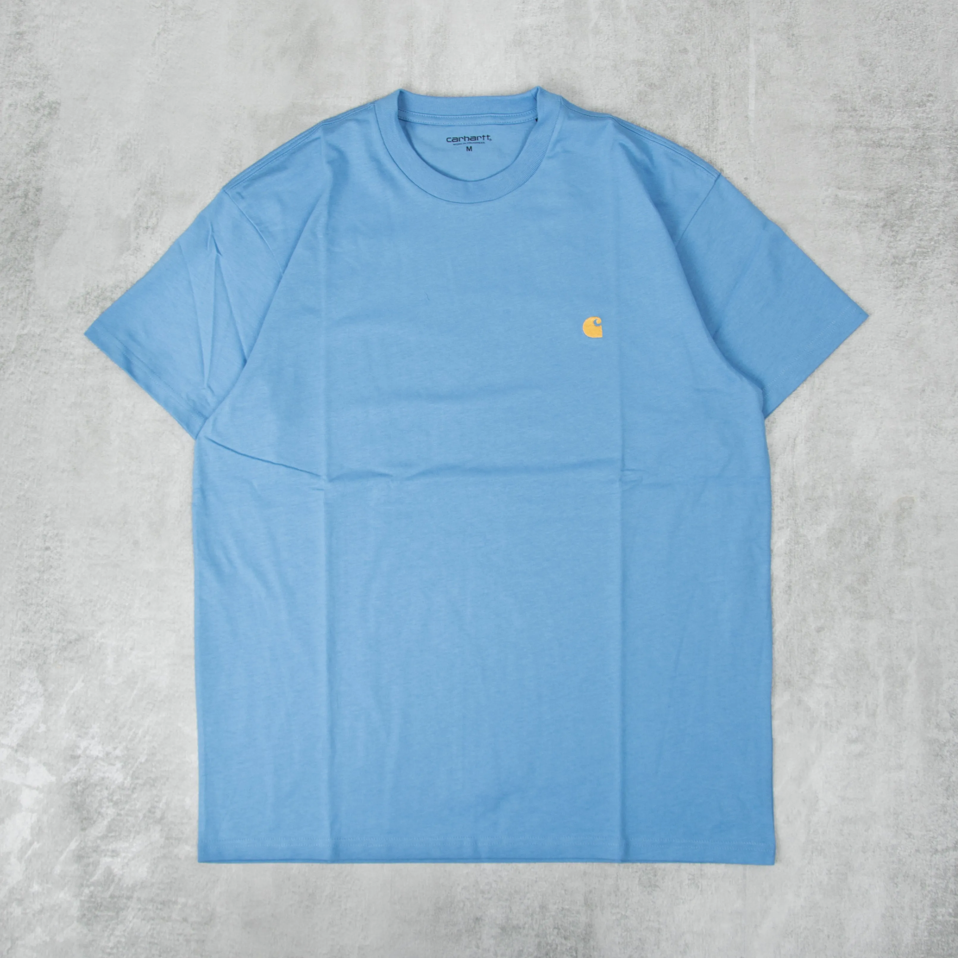 Carhartt WIP Chase S/S Tee - Piscine / Gold