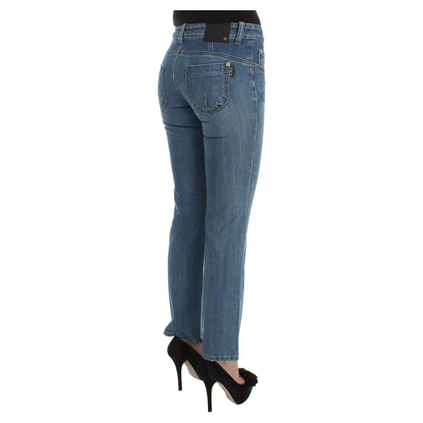 Costume National Chic Slim Fit Blue Jeans for the Modern Woman