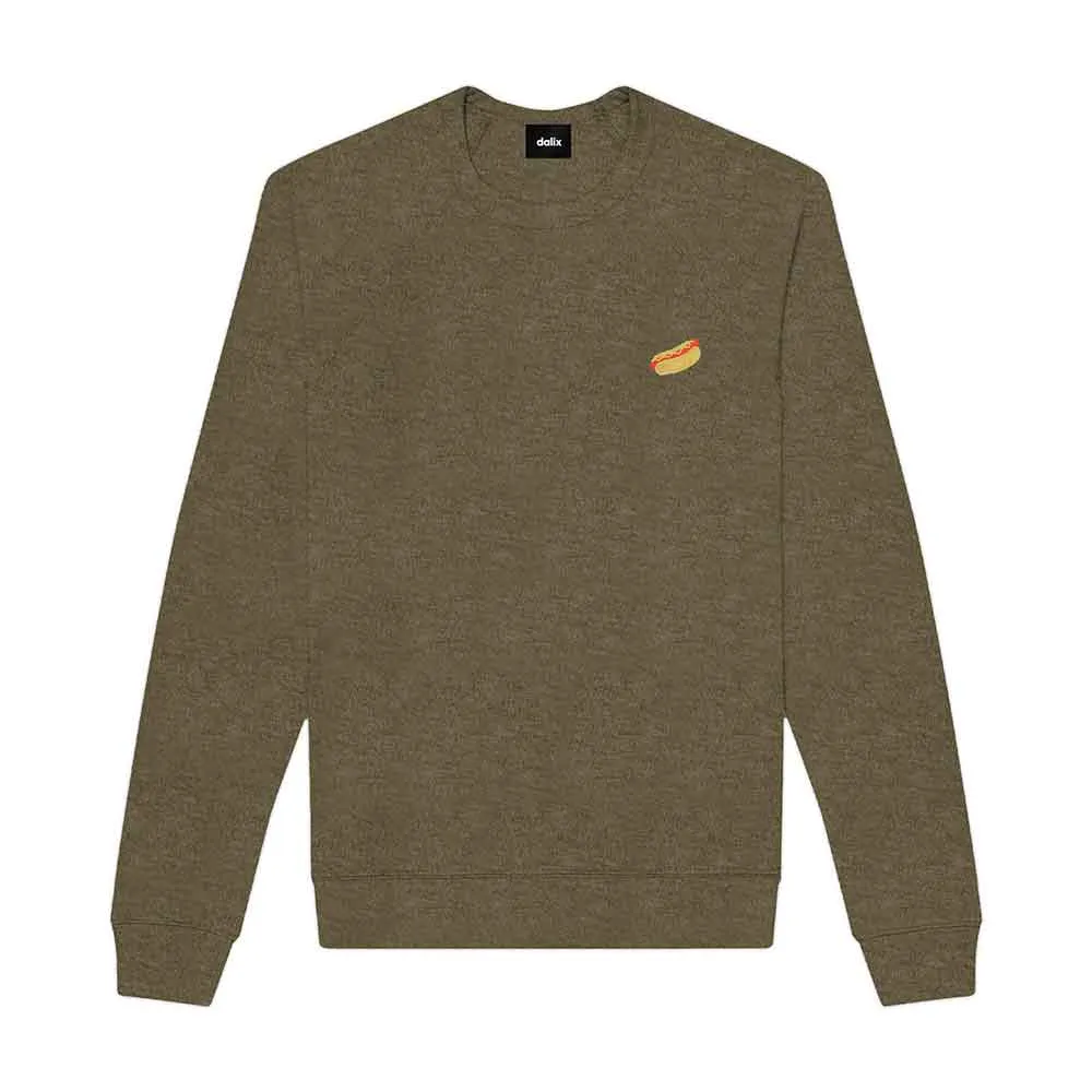 Dalix Hot Dog Crewneck Sweatshirt