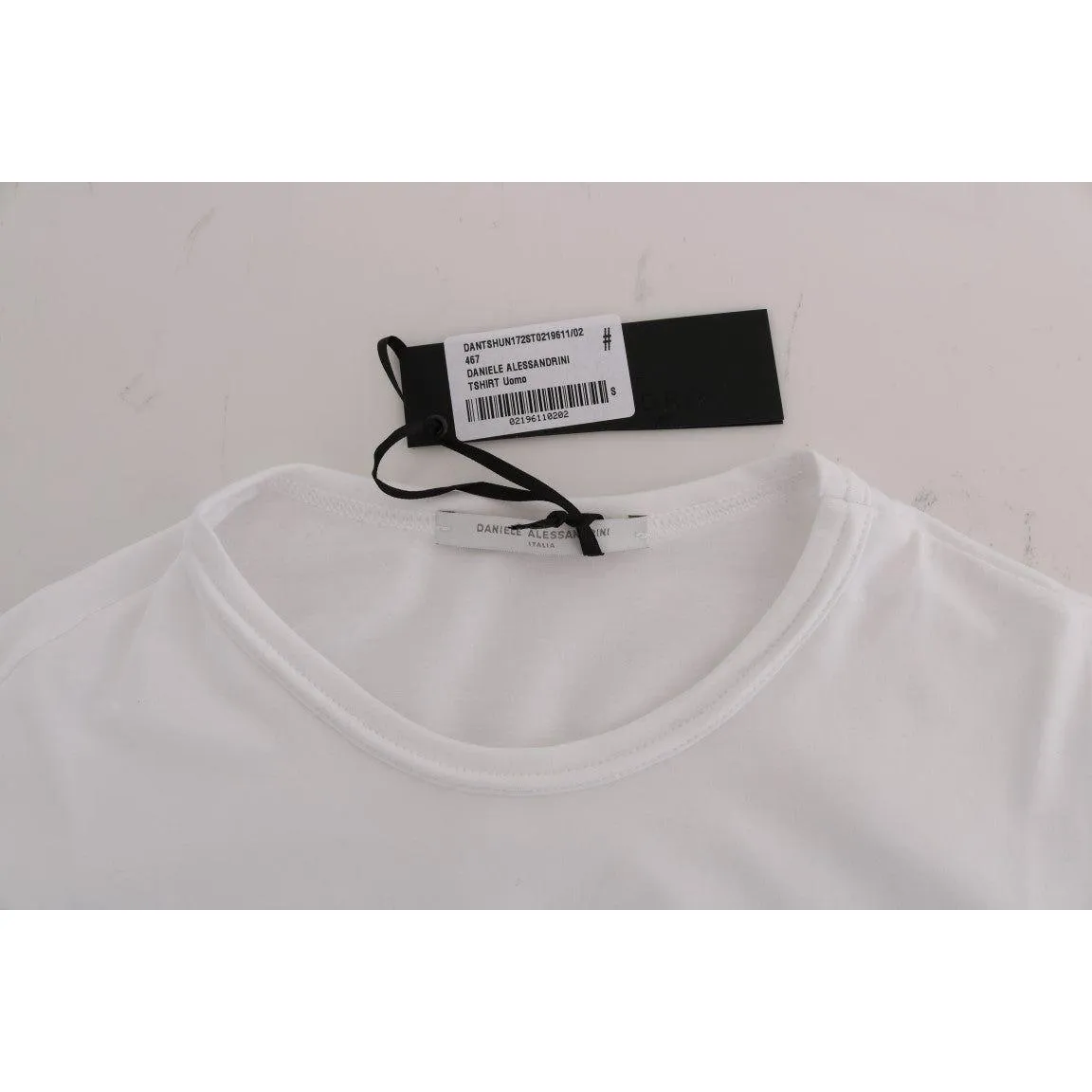 Daniele Alessandrini Elegant White Crew-Neck Cotton T-Shirt