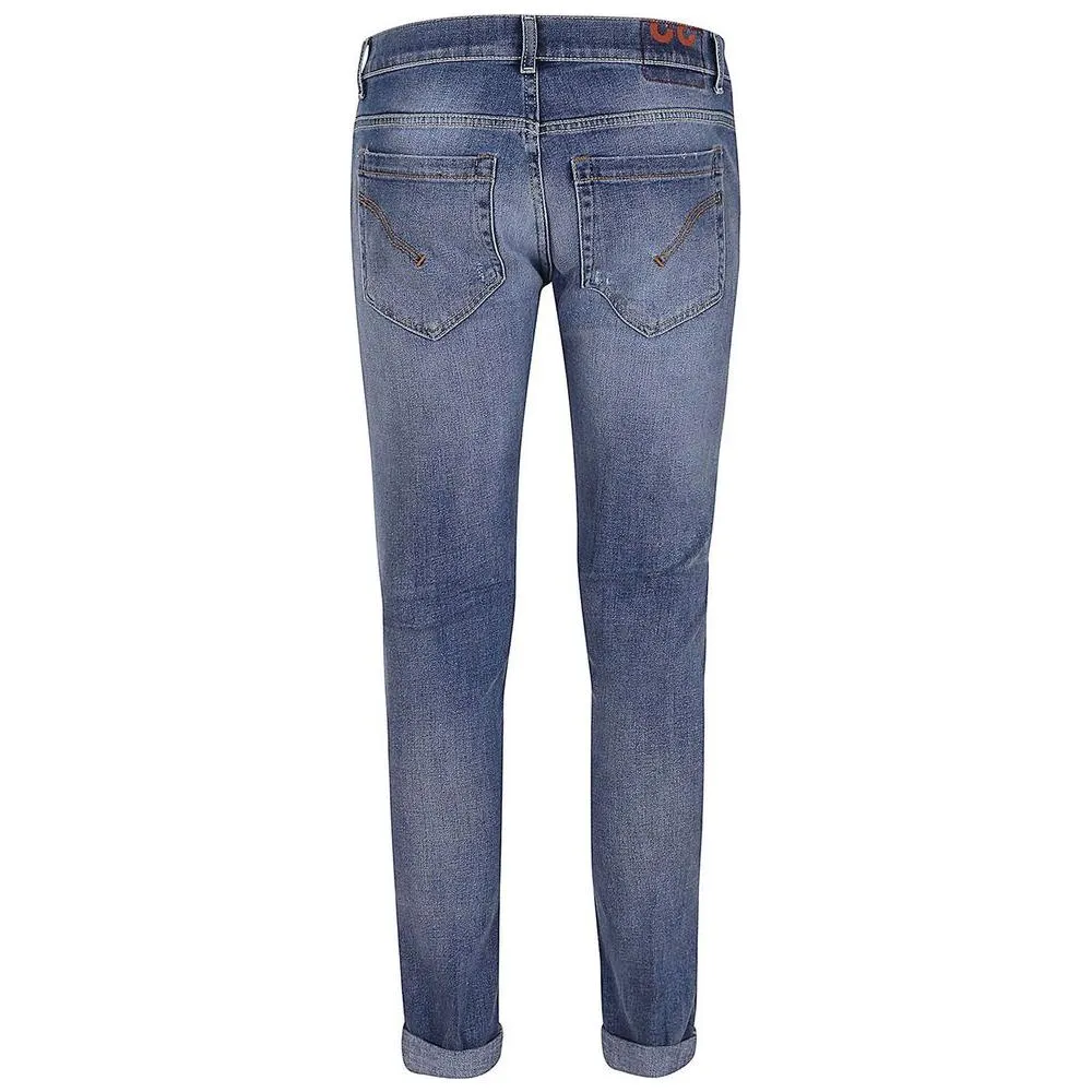 Dondup Chic Distressed Blue Stretch Jeans