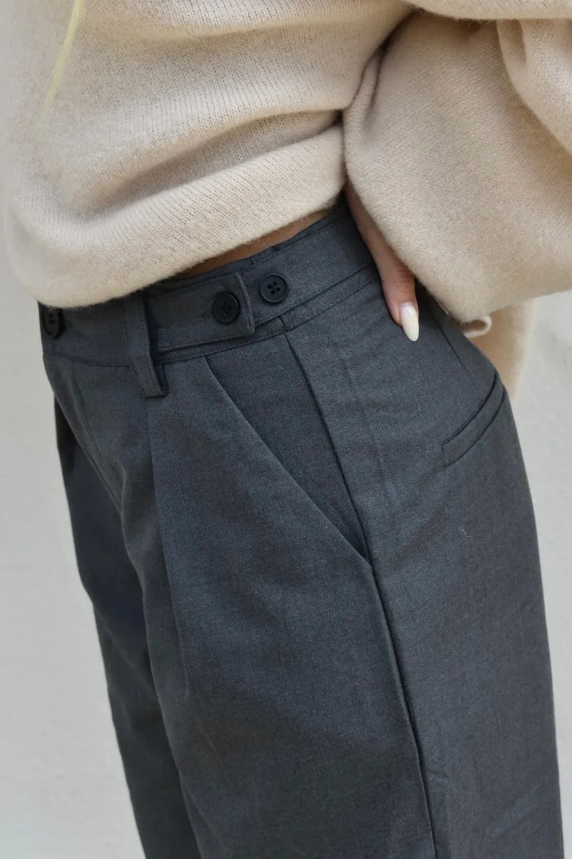 Fall pantalon met details - Grijs