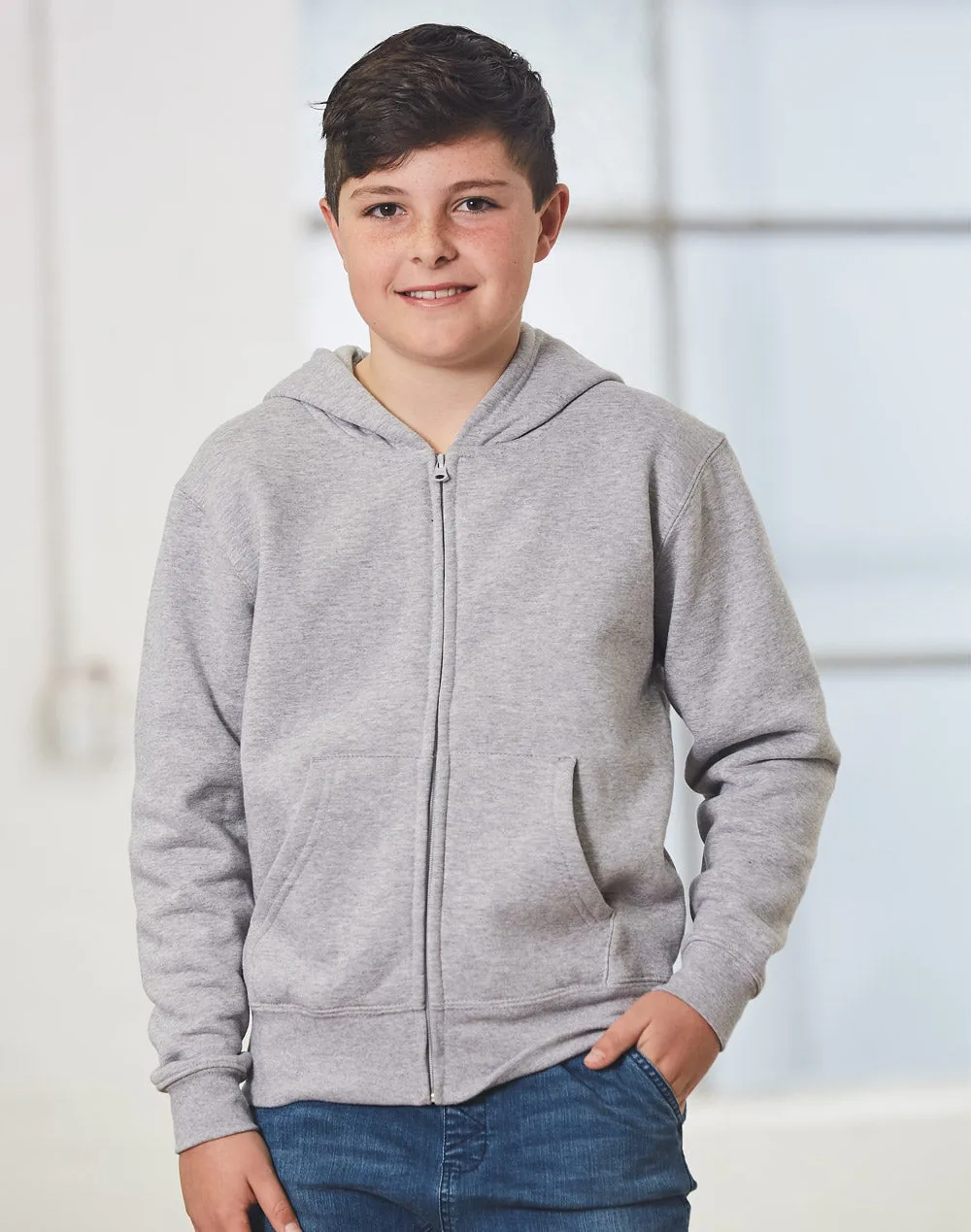 [FL03K] Kid's full-zip fleecy hoodie