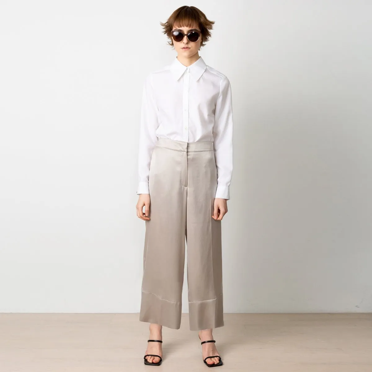 Freedom Cropped Trousers Greige