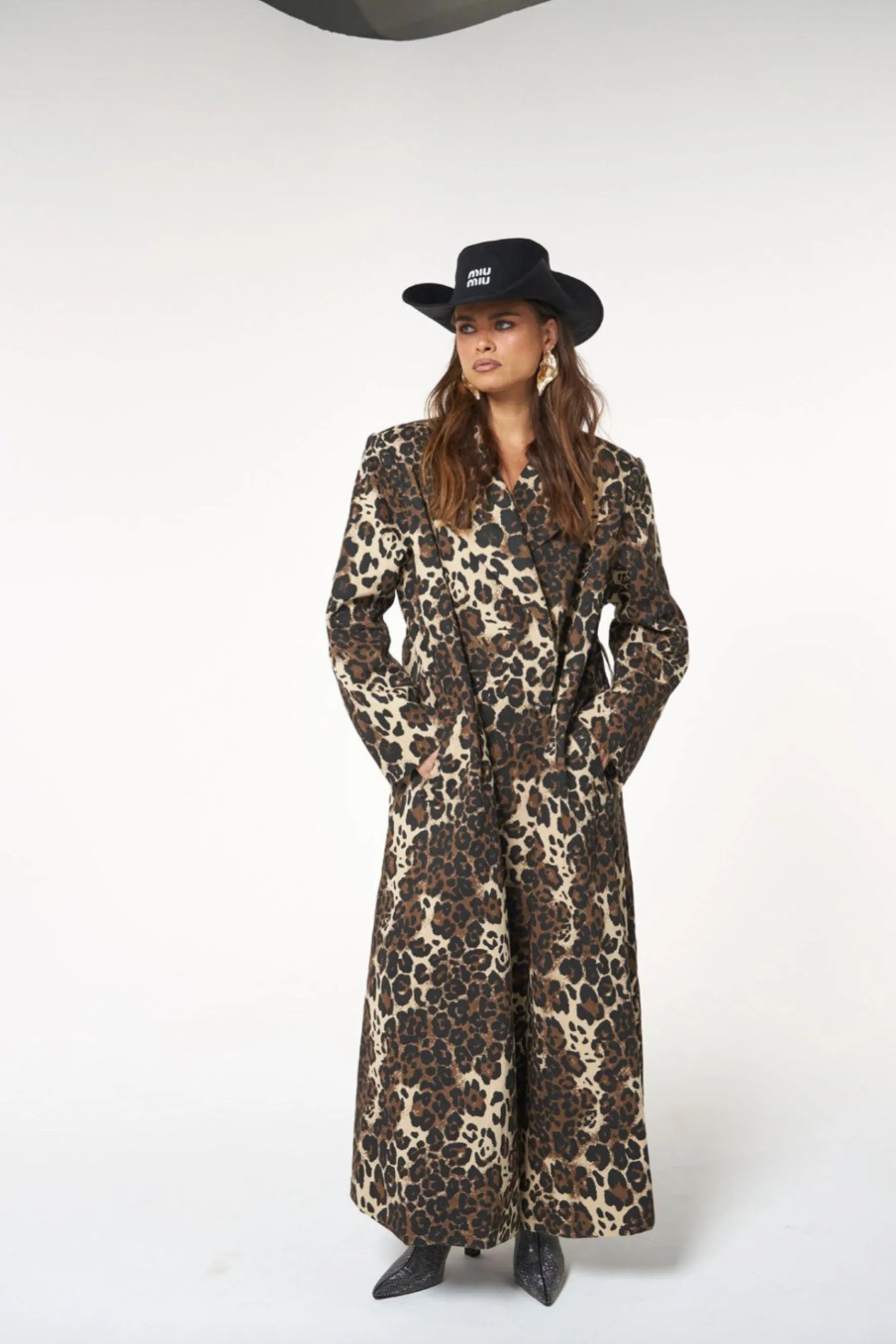 Hendrix Trench | Leopard Denim