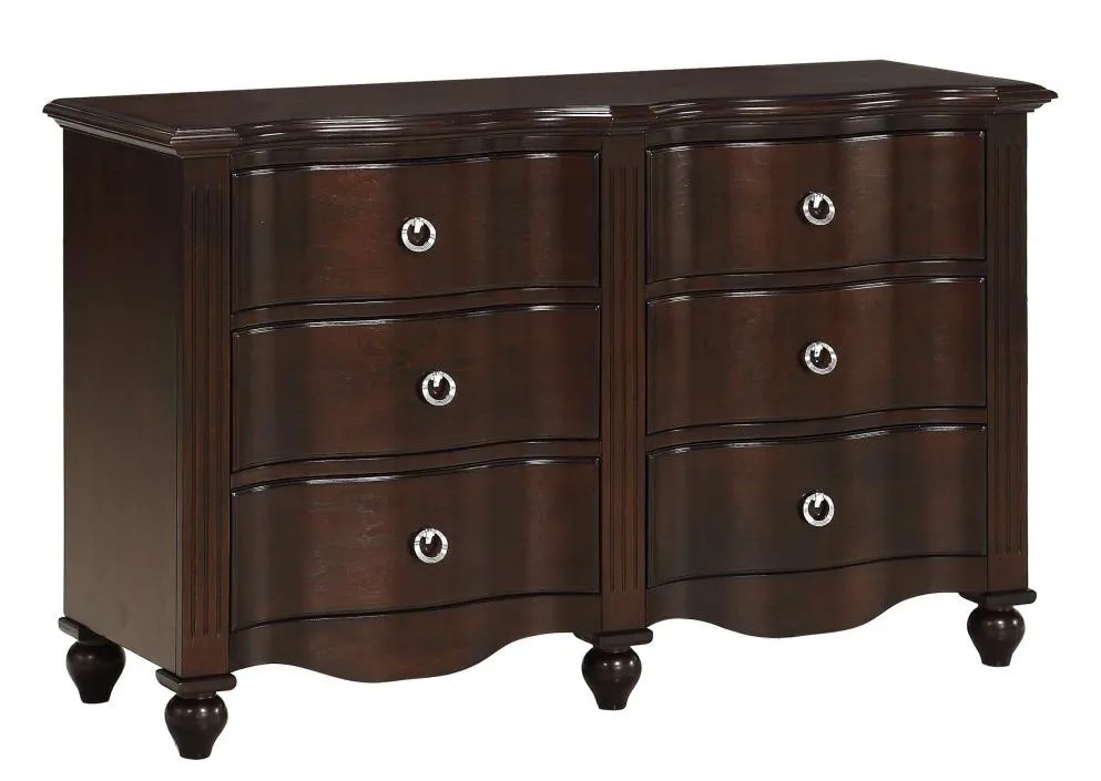 Homelegance Furniture Meghan 6-Drawer Dresser in Espresso