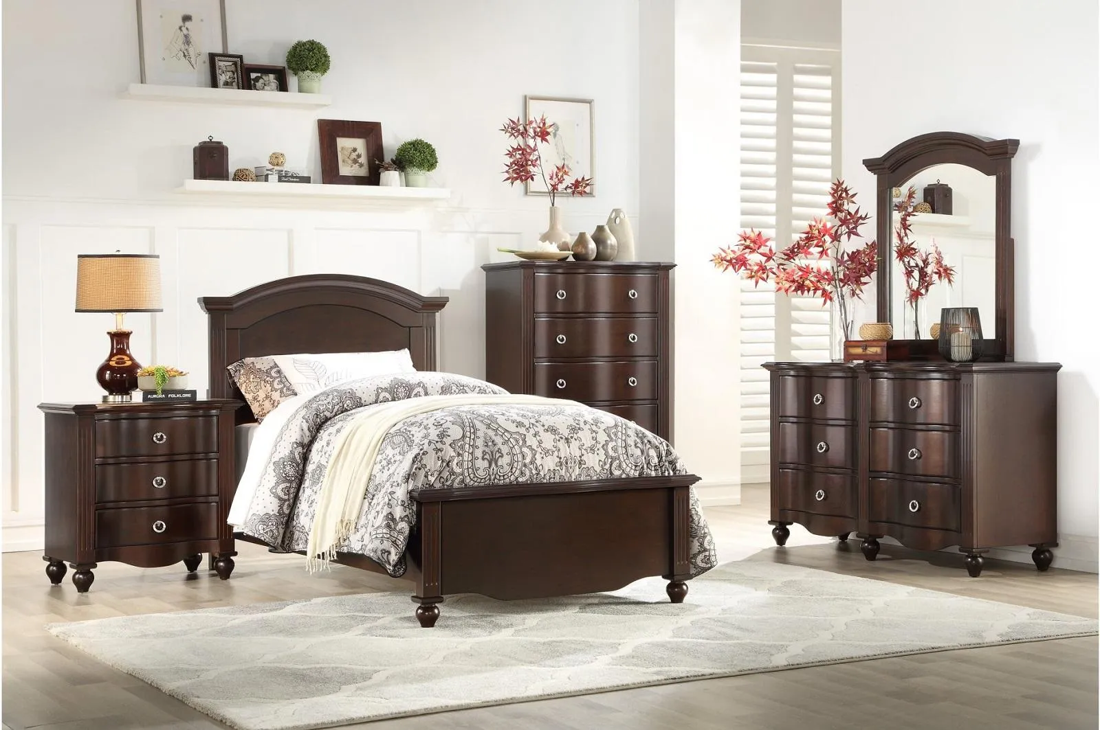 Homelegance Furniture Meghan 6-Drawer Dresser in Espresso