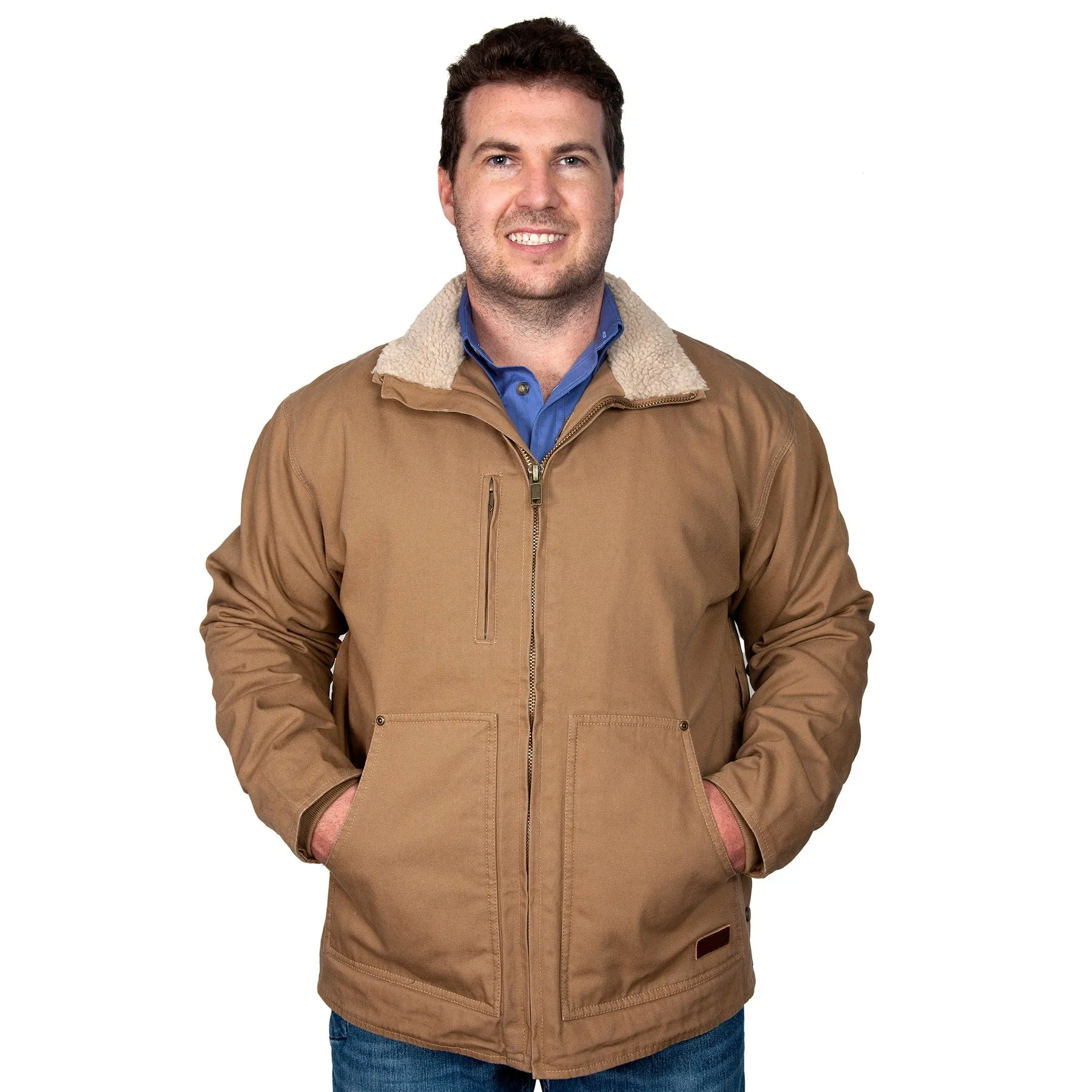 Just Country Khaki Diamantina Sherpa Jacket