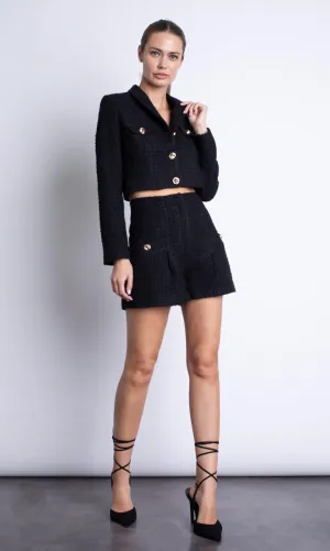 KAR Black Pilar Tweed Blazer