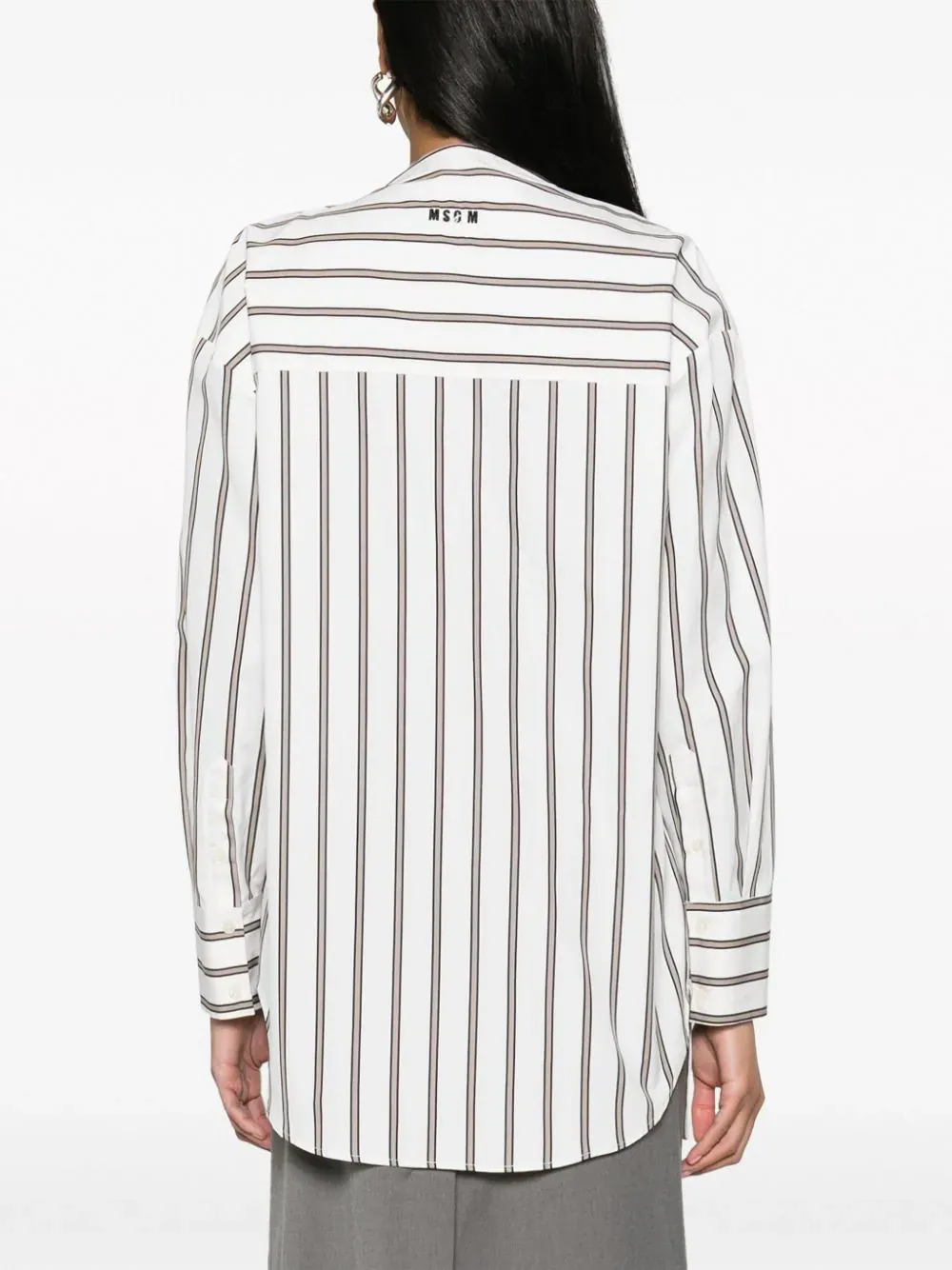 Knotted Details Stripe Shirt