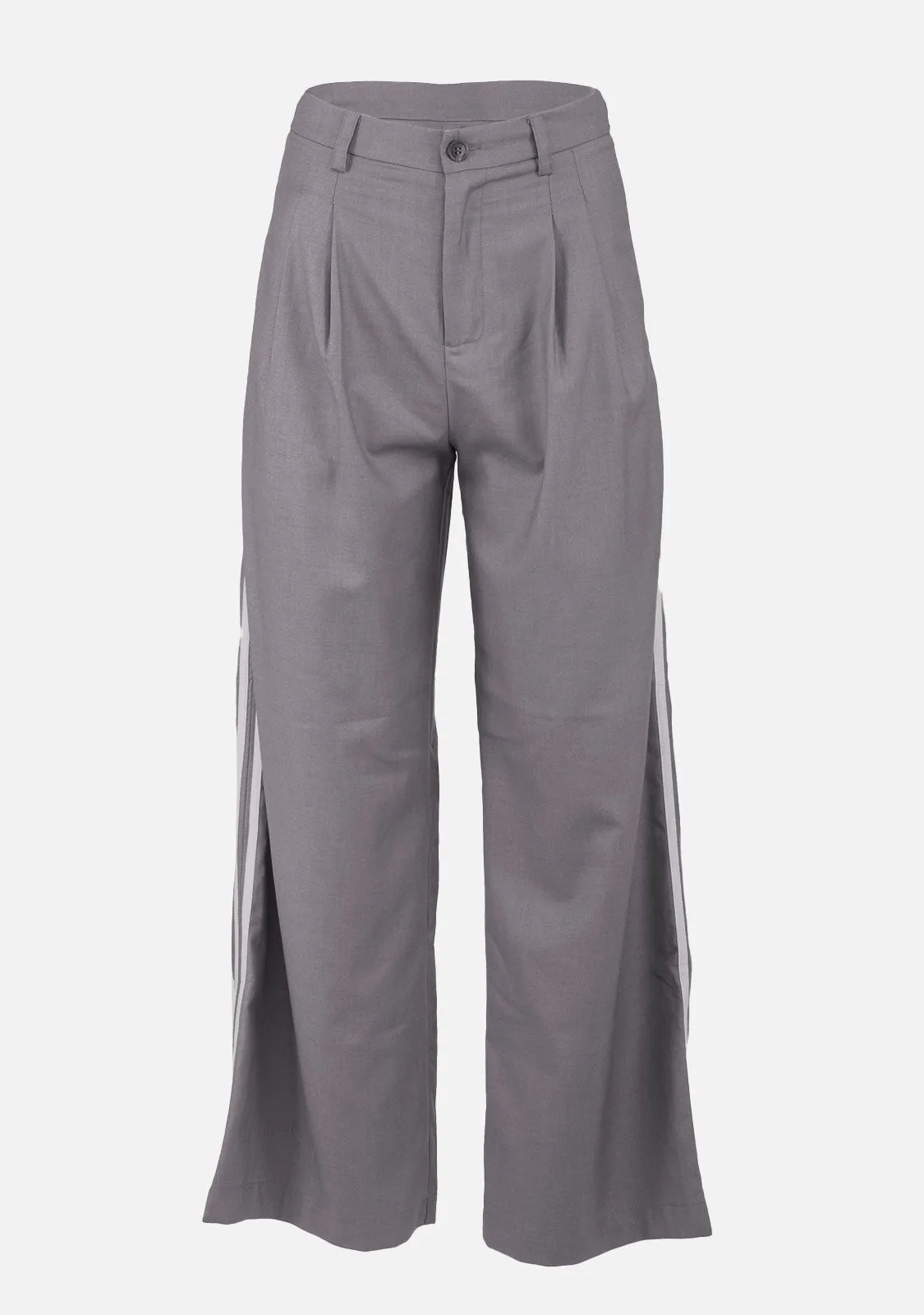 Ladies Woven Side Stripe Wide Pants