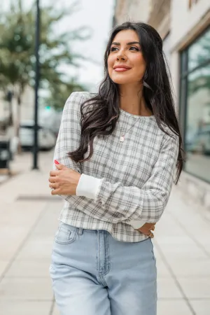 Layers Of Love In Plaid To Be Here Waffle Layering Top