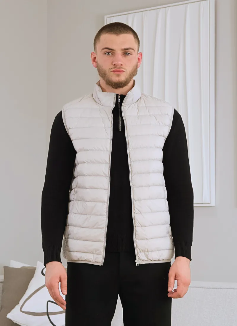 Lightweight Down Vest - Beige