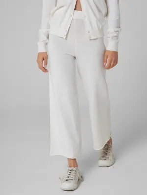 MALIKA Cropped knitted pants white