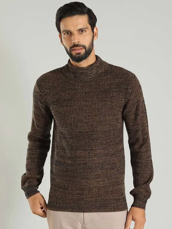 Men Solid Full Sleeve Turtle Neck Sweater