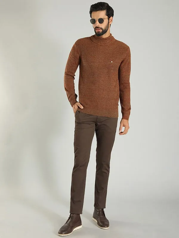 Men Solid Full Sleeve Turtle Neck Sweater