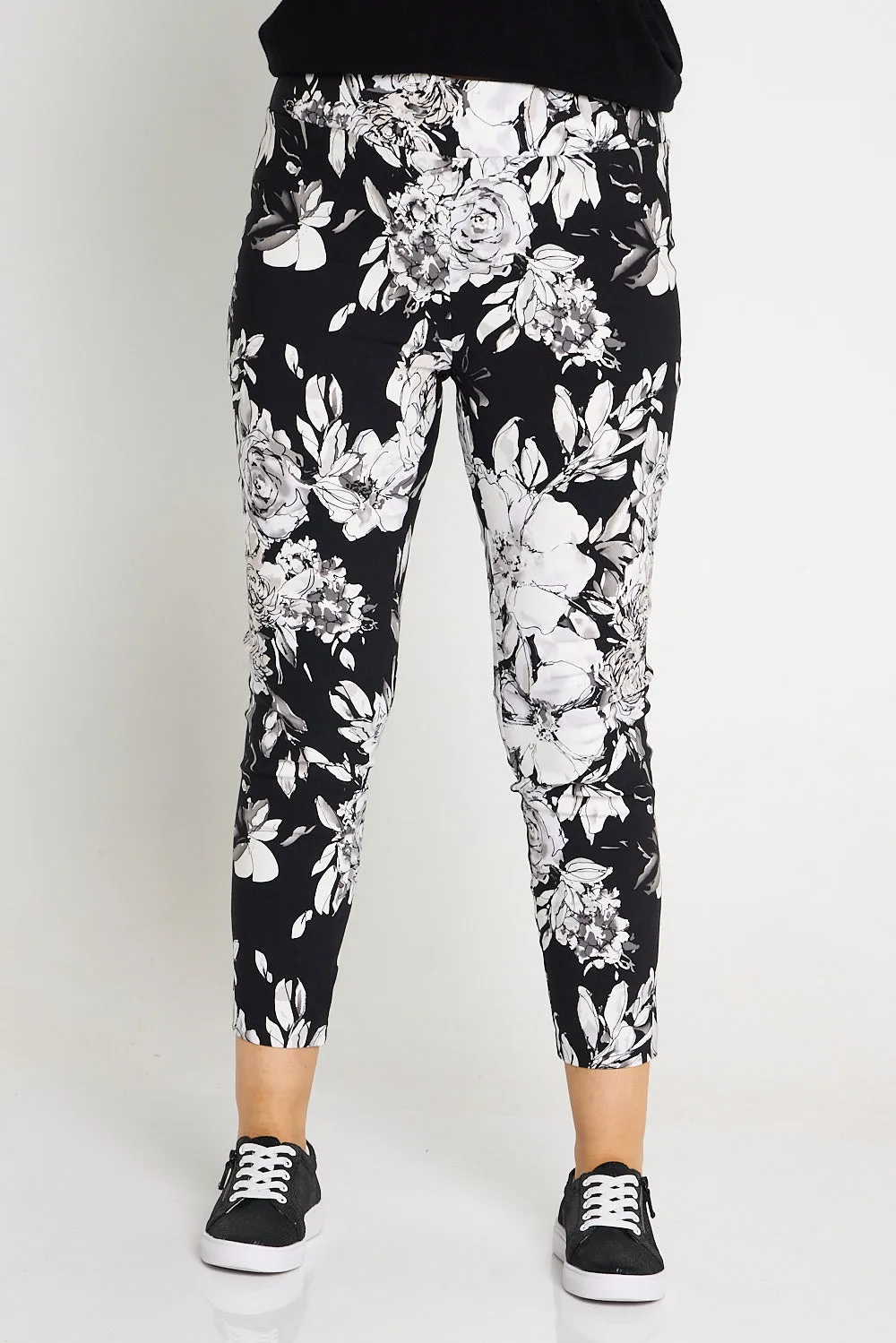 Moira Pants - Black/White Floral