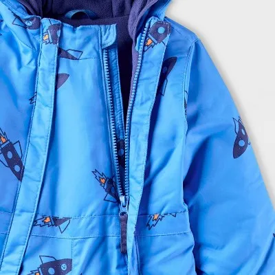 New - Toddler Standard Snowsuit - Cat & Jack Blue 3T