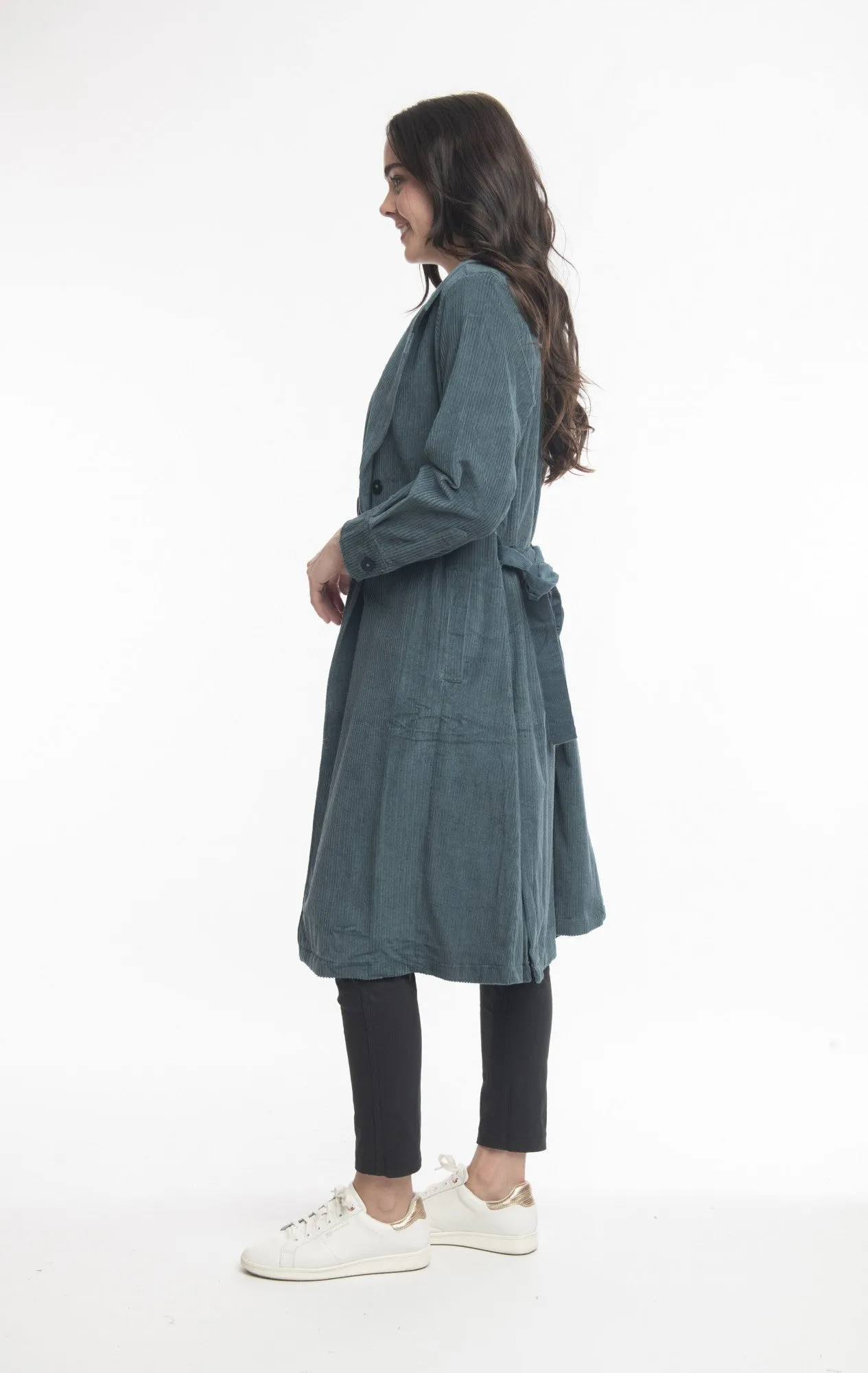 Orientique - Cord Trench Coat Mediterranean