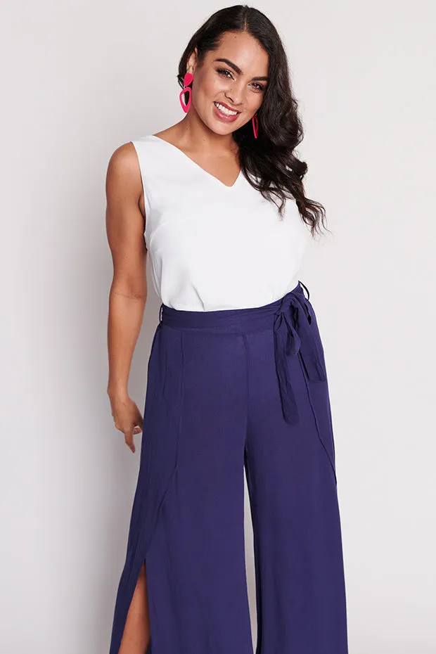 Reese Navy Wrap Pant