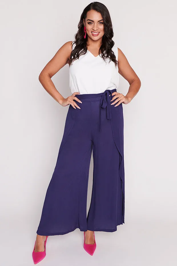 Reese Navy Wrap Pant