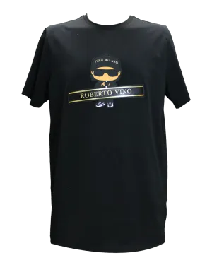 Roberto Vino Italy Black Gold T Shirt