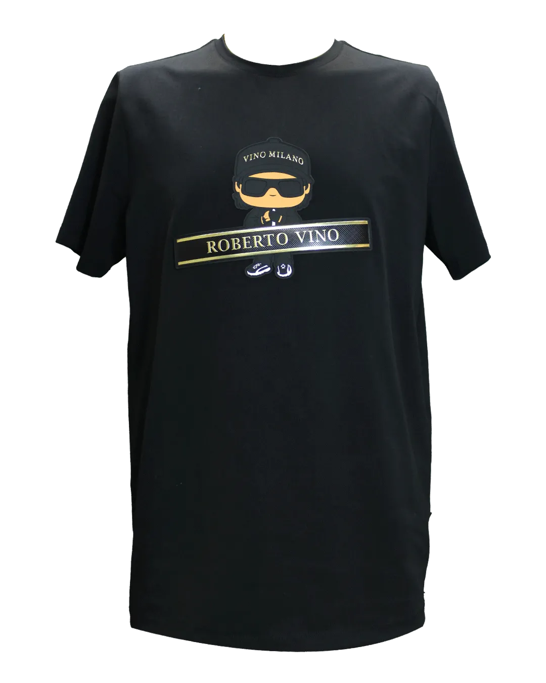 Roberto Vino Italy Black Gold T Shirt