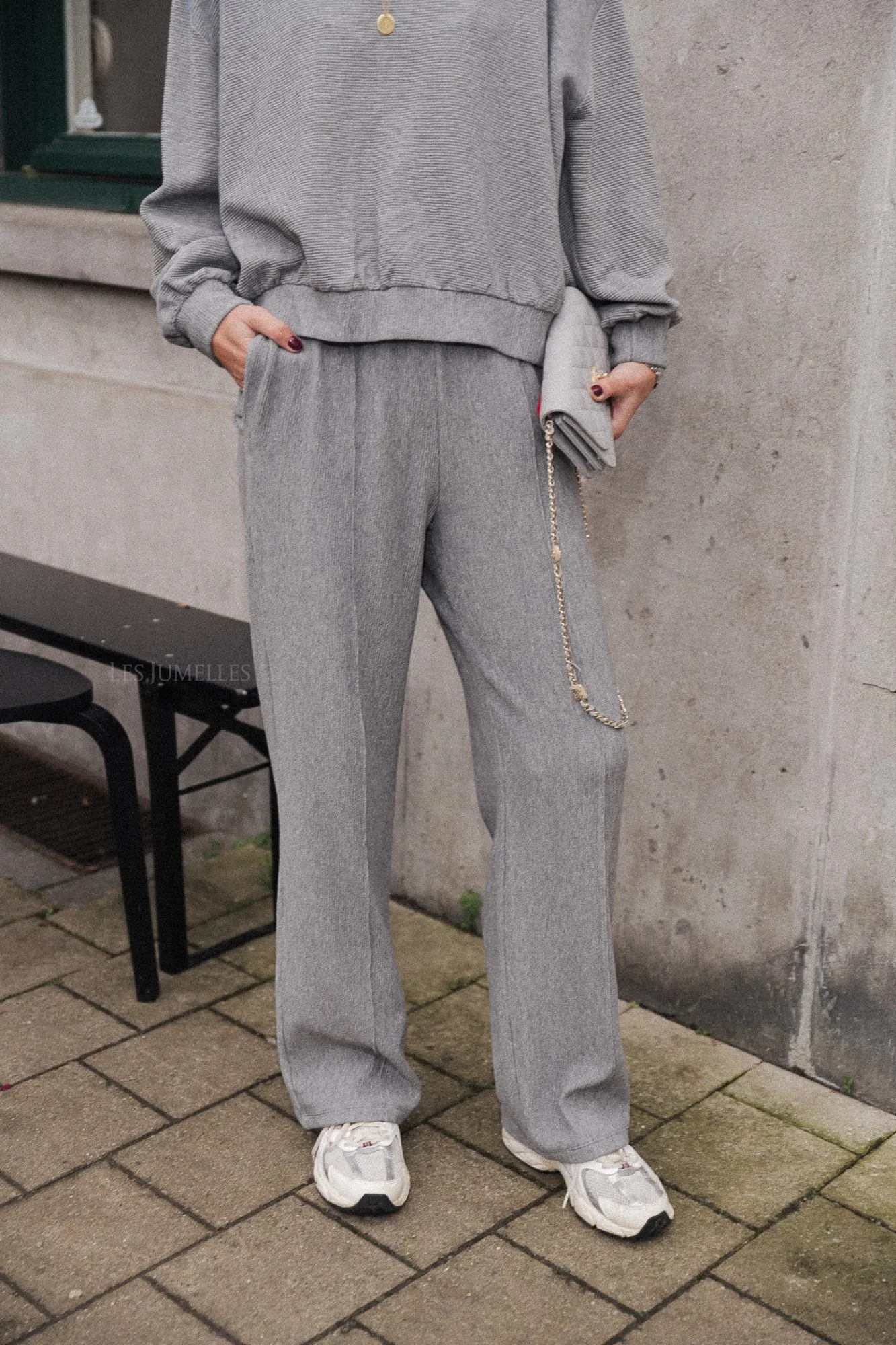 Romy pleated pants grey