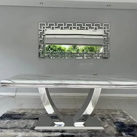 Sapphire Marble Dining Table (180 cm/200 cm) Gold or Silver available