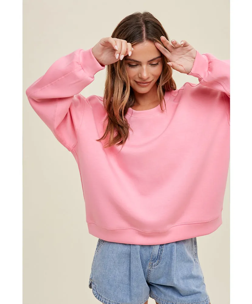 Sarah Scuba Relaxed Crop Sweatshirt