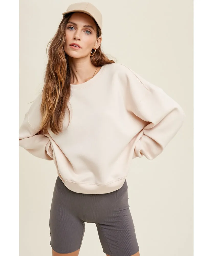 Sarah Scuba Relaxed Crop Sweatshirt