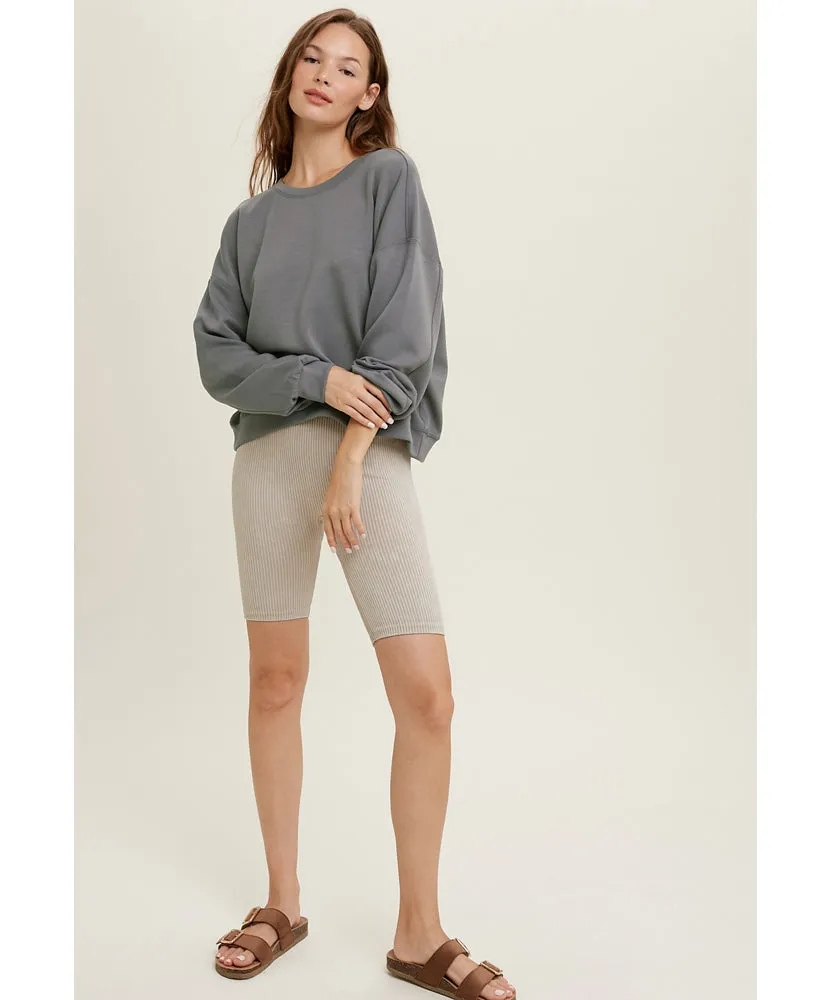 Sarah Scuba Relaxed Crop Sweatshirt