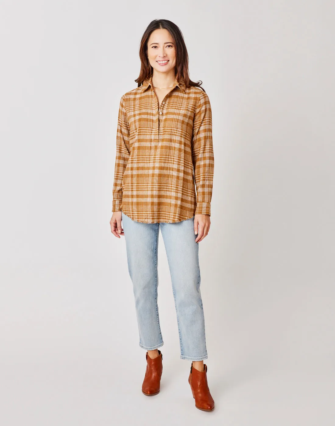 Sawyer Twill: Cocoa Plaid - FINAL SALE