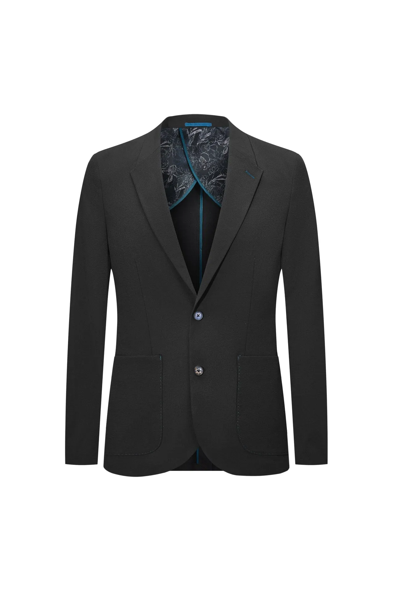 Seersucker Stretchy Blazer in Relaxed Fit