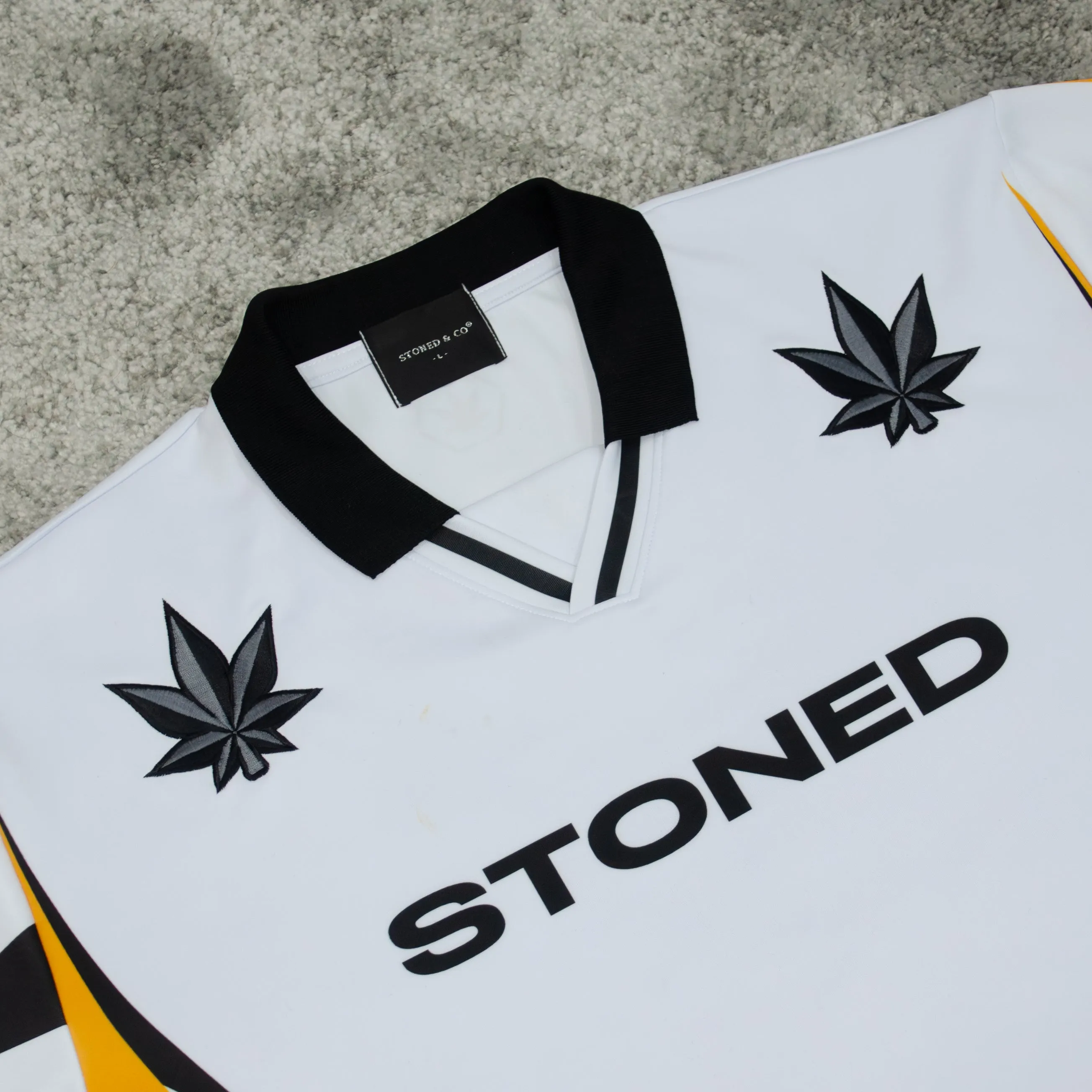 Stoned Classic : Retro UIP Jersey White Yellow