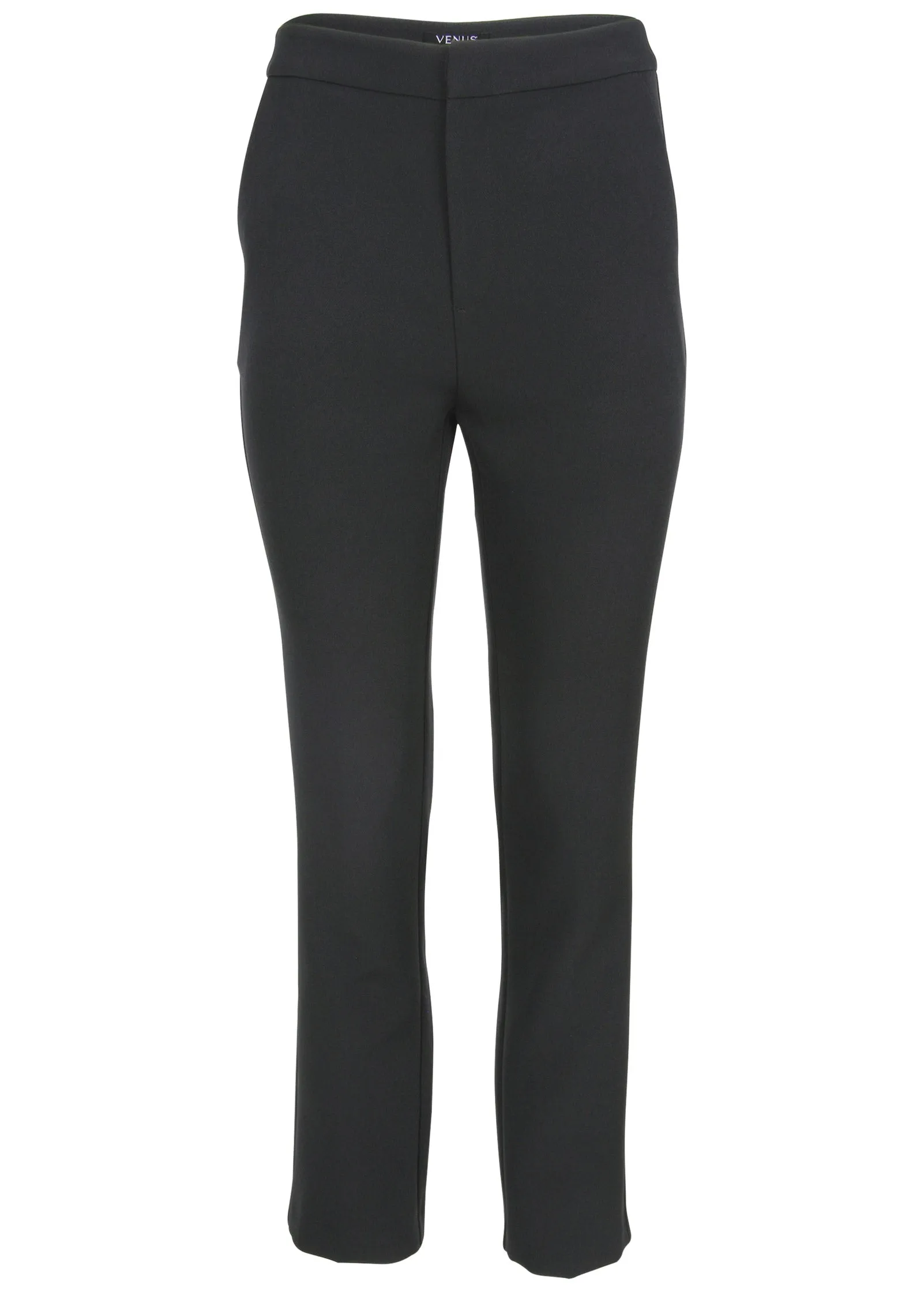 Straight Leg Suiting Pants - Black