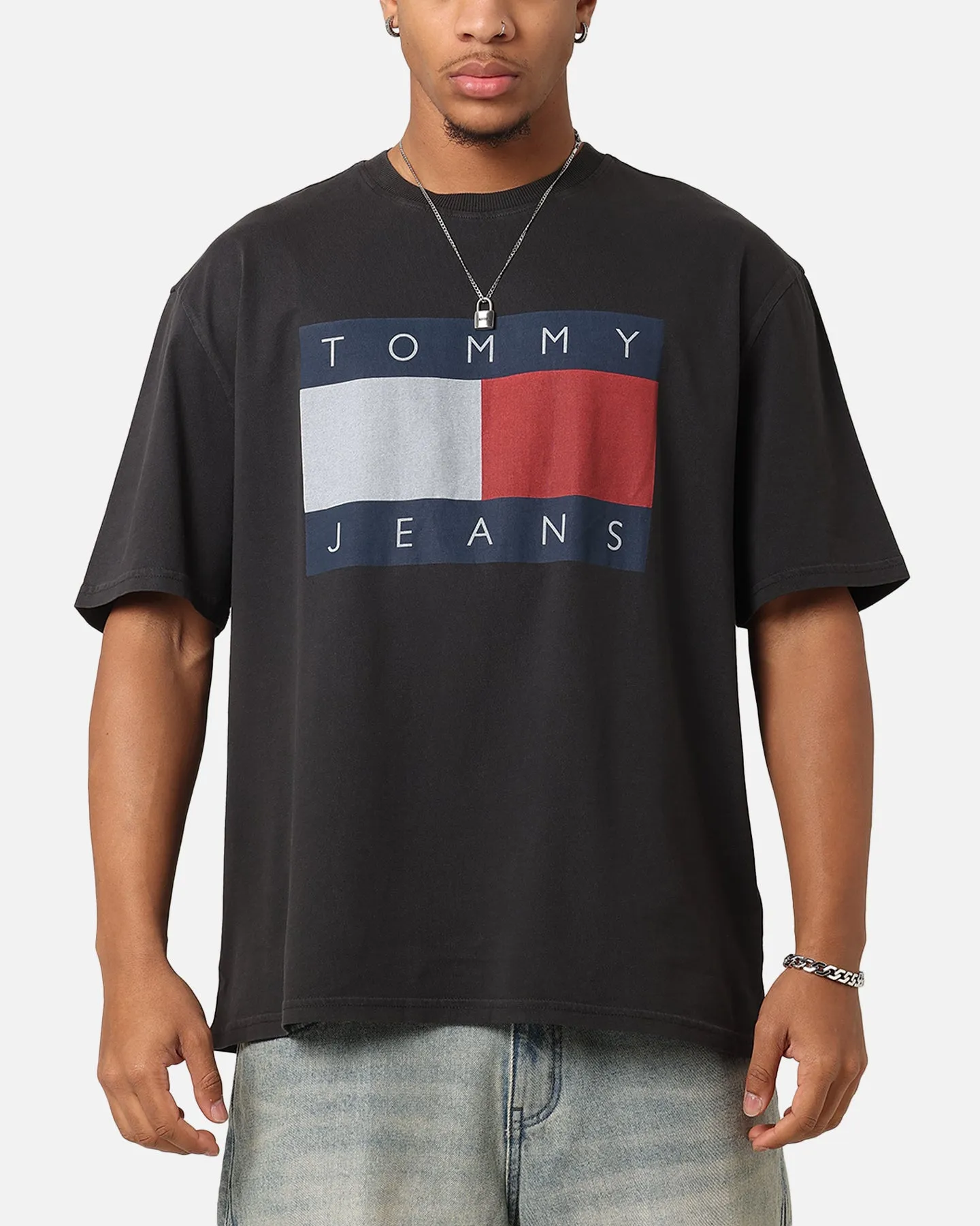 Tommy Jeans TJM Oversized Big Flag T-Shirt Black