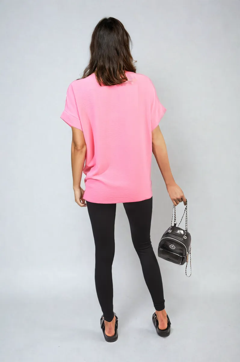 V-Neck Twist Front Top