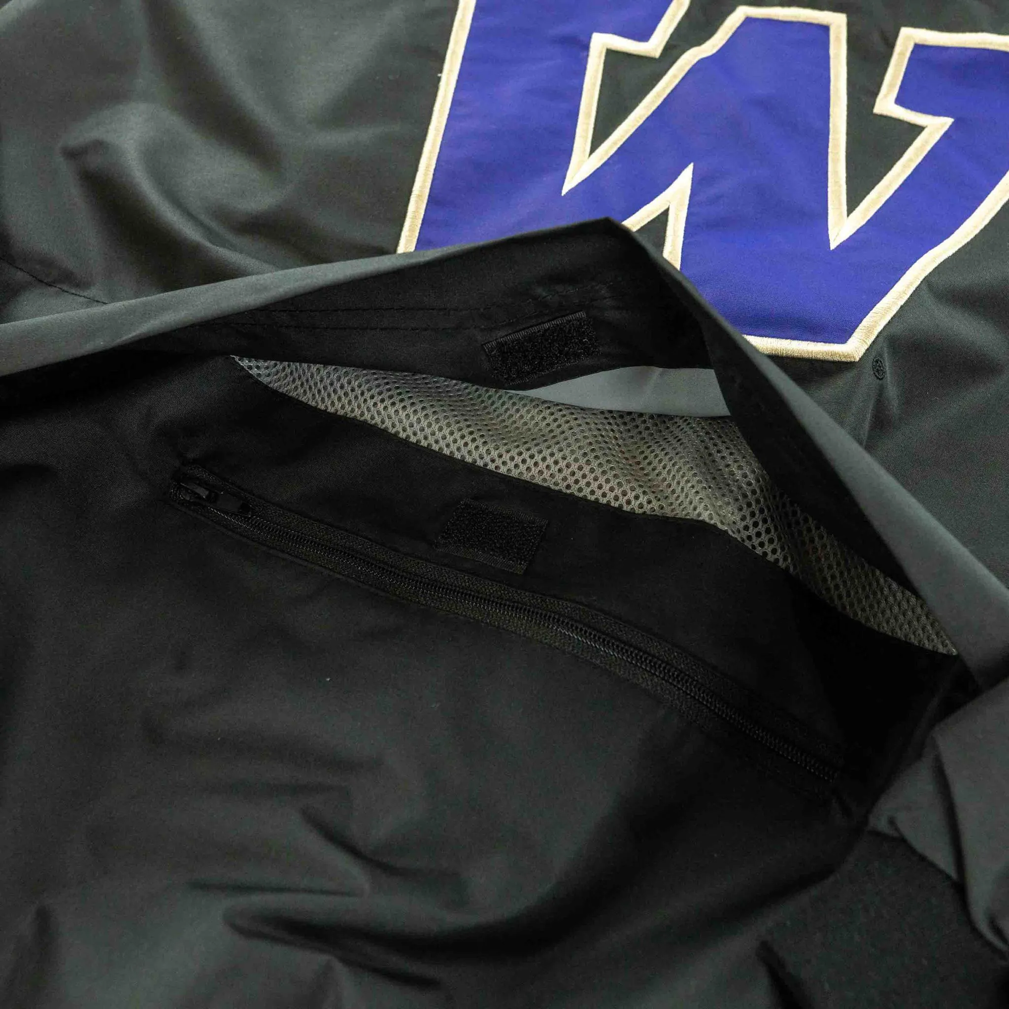 Washington Huskies Black Logo Windbreaker Jacket