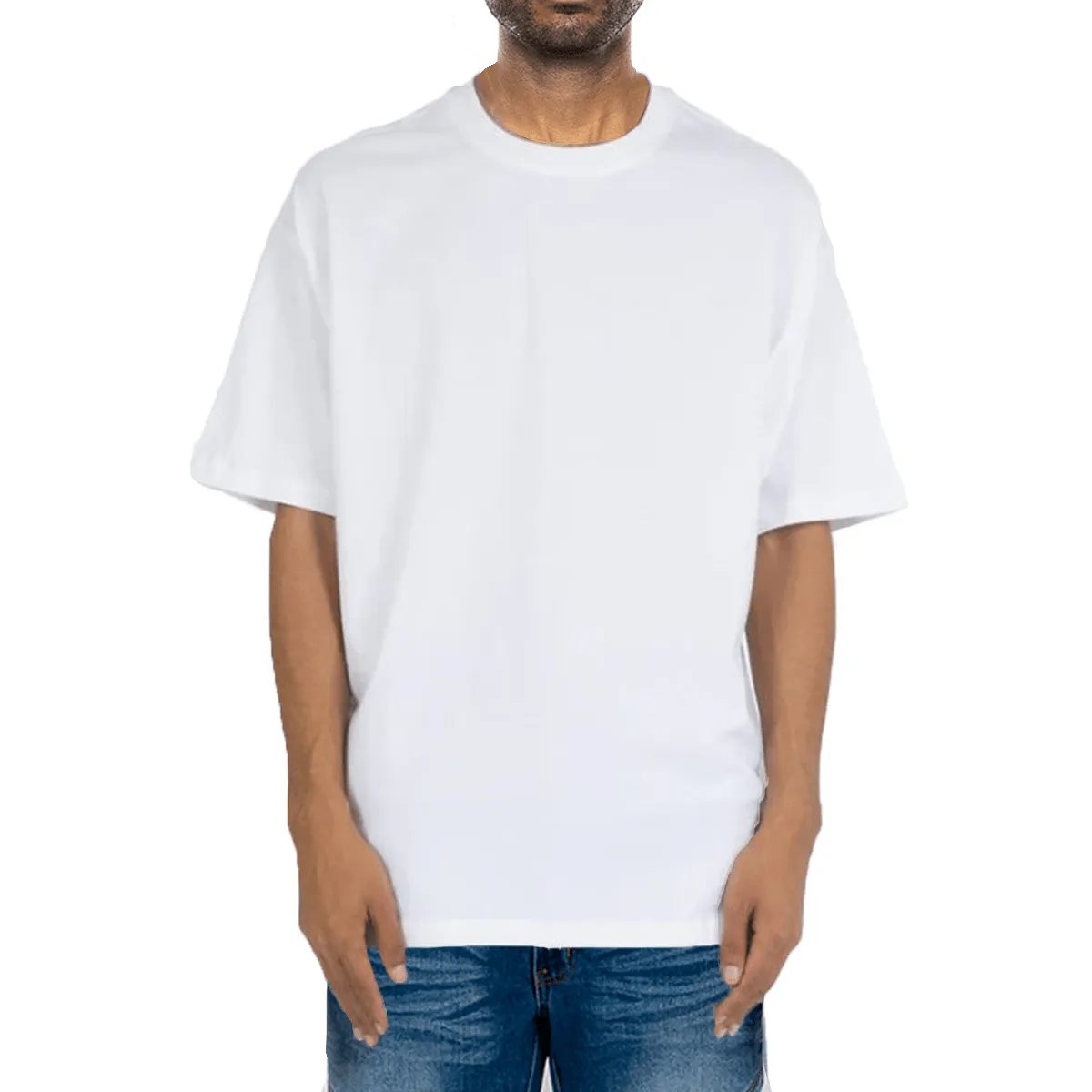 White Drop Shoulder Tee