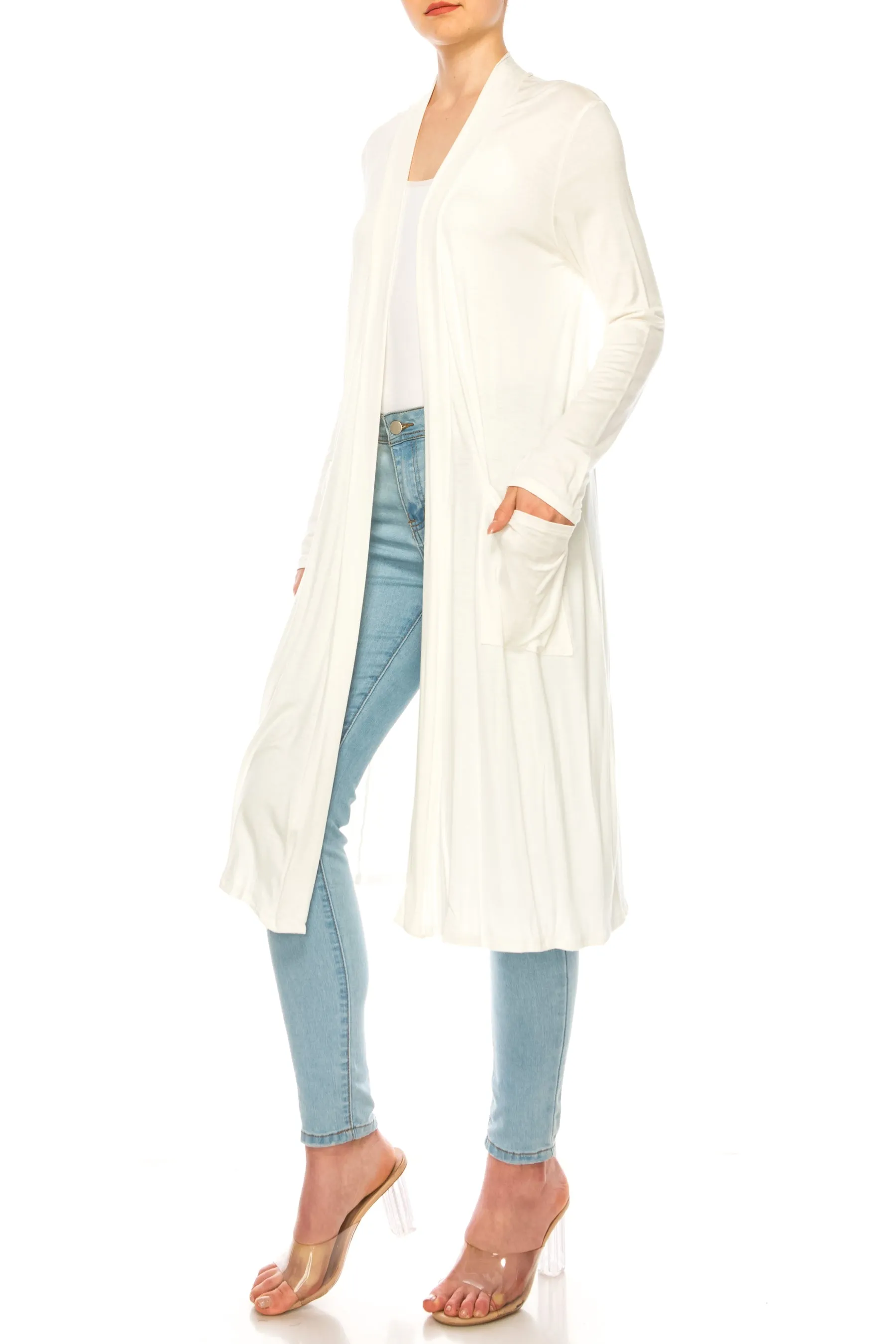 Women's Comfortable Relaxed Fit Long Cardigan - Perfect for Everyday Wear