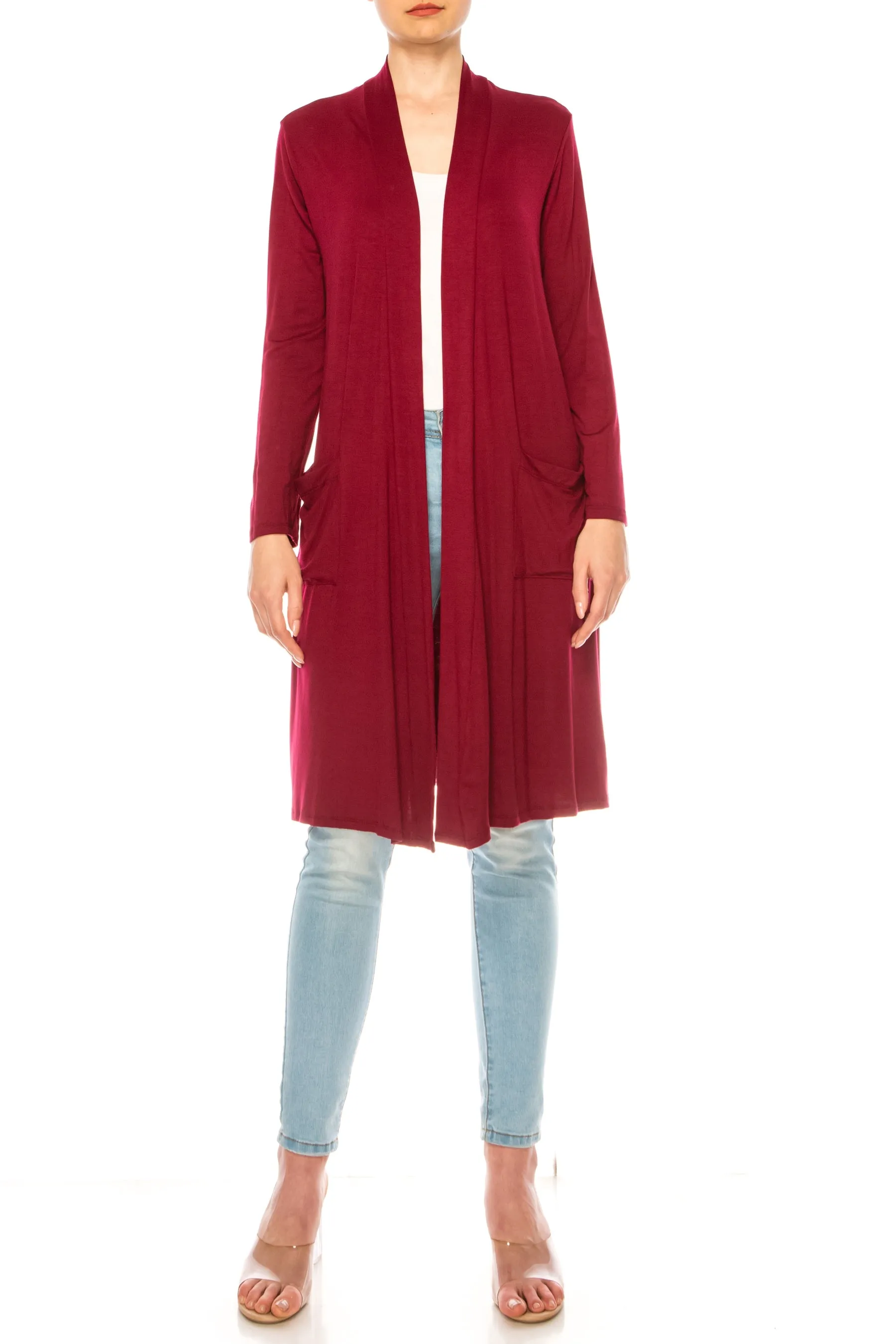 Women's Comfortable Relaxed Fit Long Cardigan - Perfect for Everyday Wear